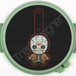 Jason Voorhees Snap Tab Embroidery Design