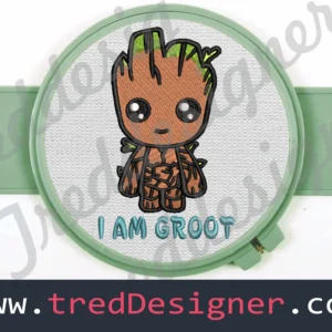 Baby Groot Chibi Embroidery Design